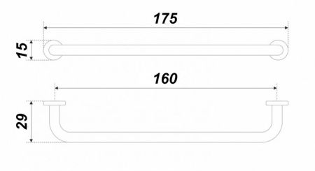 Мебельная ручка HYGGE, RS293BL.4/160