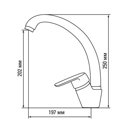 Смеситель SKS2 (PL-16), GERDAMIX (250*220) Черный, 36915