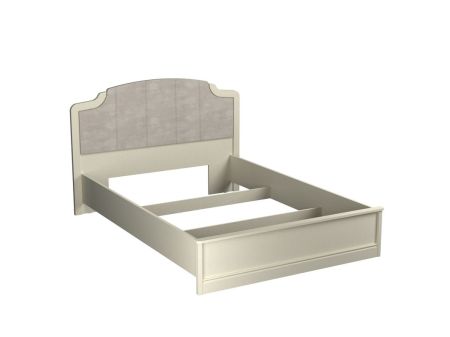 Кровать  Люкс 1400, рогожка, Сиена (1594*2110*1090) Береза бежевая, 12308