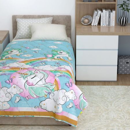 Покрывало  Junior Rainbow unicorn , Волшебная ночь (145*200) Многоцветный, 787142