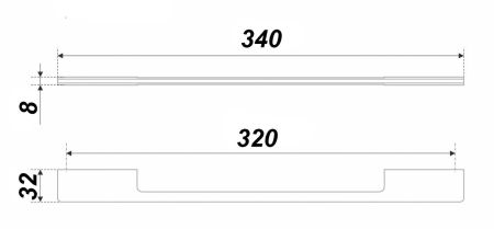 Мебельная ручка, RS193CP.4/320