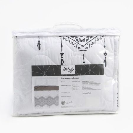 Покрывало Love Life  1,5 сп "Этнос" (150*220) Серый, 9485494