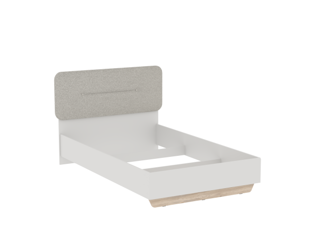 Кровать 1200 с темной мягкой вставкой NEW, Аврора Дуб Мария/Кашемир