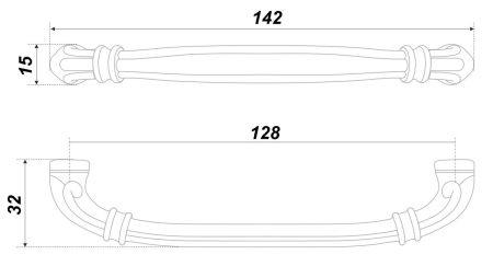 Мебельная ручка, RS439BAZ.4/128