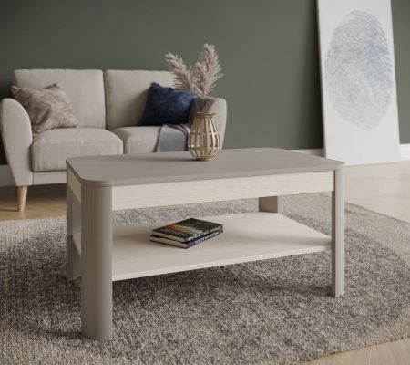 Стол журнальный, Лацио (900*550*450) Серый камень/Гладстоун белый, 60901