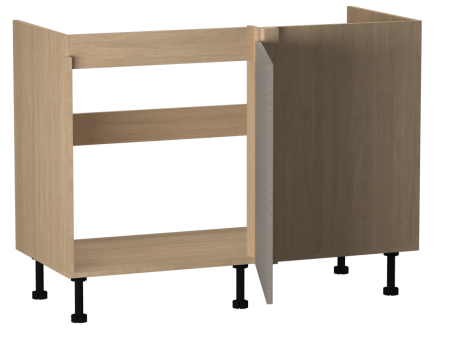 Стол под мойку угловой СМУ-120 левый, Женева (1154*534*870) Дуб Палермо/Серый камень , 22031