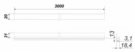 Мебельная ручка, RP003SC.1/000/3000