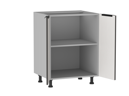 Стол 2-х дверный С-60, Ватель (600*523*820) Экокожа Серый, 23306