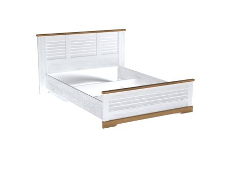 Кровать 1400, Кантри (1680*2095*1008) Сосна Андерсен, Орех Риббек натуральный, 11503