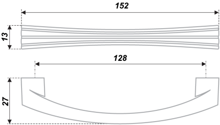 Мебельная ручка, RS270BSN.4/128