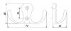 Мебельный крючок, K203CP.2