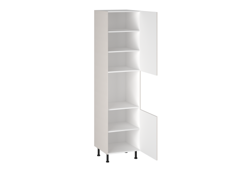 Шкаф-пенал 960 ПГ-60 бока МДФ, Виста (600*586*2456) Экокожа Белый, 26289