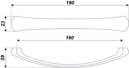 Мебельная ручка, RS187CP.4/160