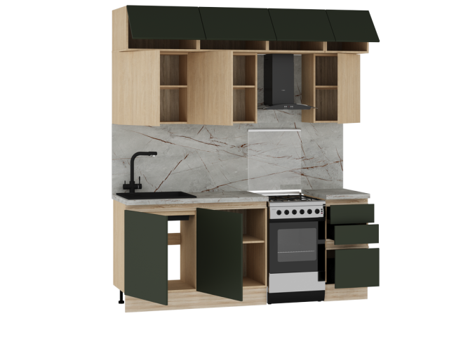 Кухня "Женева" (возможный вариант комплектации 3.2)
