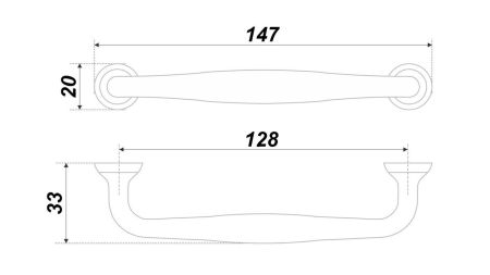 Мебельная ручка Белый, RS433W.4/128