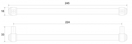 Мебельная ручка, RR008CP.4/224