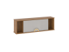 Шкаф навесной, Палермо (1192*260*360) Дуб Каселла коричневый/Экокожа Мокко, 32308