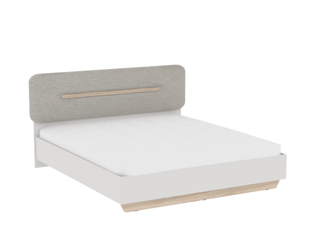 Кровать 1800 с темной мягкой вставкой и подъемным механизмом, Аврора (1956*2063*1049) Дуб Мария/Кашемир