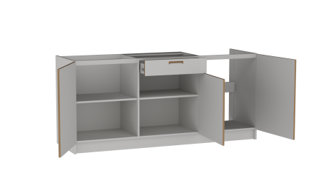 Стол С-180, Смарт (1800*566*820) Серый, 22603