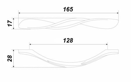 Мебельная ручка, RS451MBAB.3/128