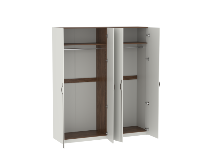 Шкаф 4-дверный, Легаси (1894*519*2204) Дуб Каселла коричневый/Экокожа Мокко