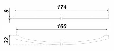 Мебельная ручка, RS221CP.4/160