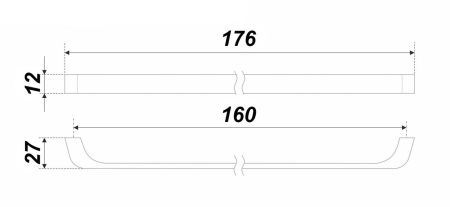 Мебельная ручка, RS219BSN.4/160