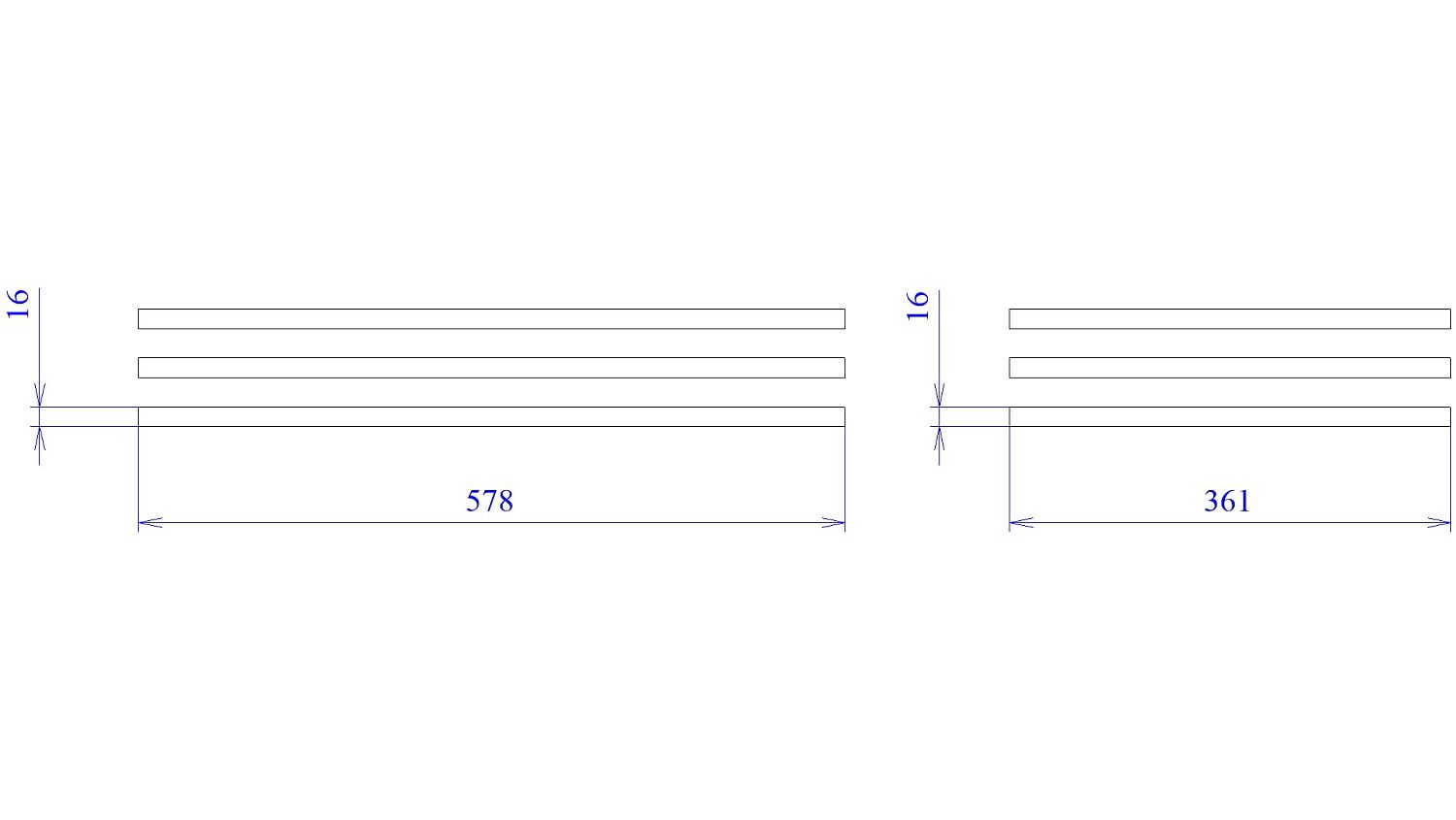 Дополнительные полки в 1-но дверный шкаф, Денвер (618*495*16) Белый, 11737