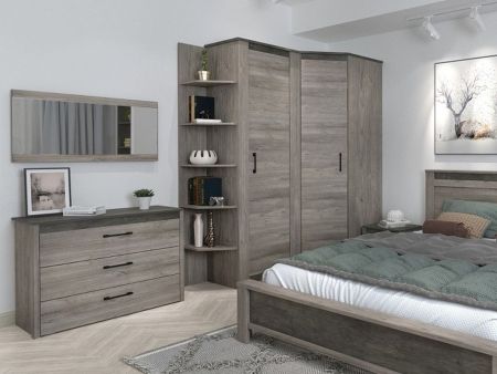 Зеркало малое NEW, Денвер (960*20*600) Риббек серый, 11741