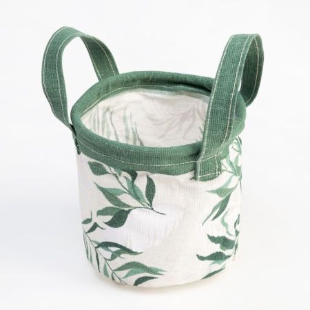 Текстильная корзинка Этель "Тропики" (14*12) Серый,Зеленый, 7305410
