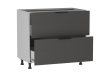 Стол с ящиками СЯ-2-90, Ватель (900*523*820) Экокожа Серый, 23324
