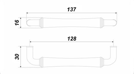 Мебельная ручка, RS446EAB.4/128