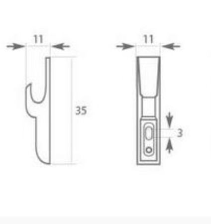 Защелка мебельная MINI LATCH (никель) арт.188, 188