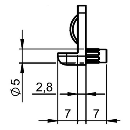 Полкодержатель для стекла, RG43.00.05