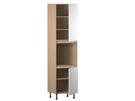 Пенал ПГ-60В, Женева (600*586*2456) Дуб Палермо/Белый матовый, 22435