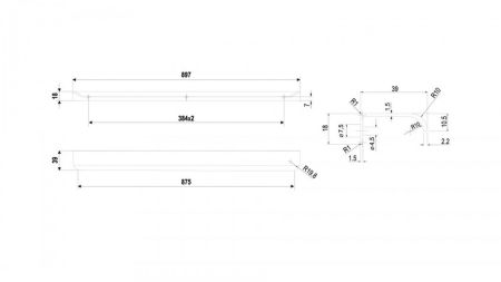 Мебельная ручка, RT110BL.1/000/900