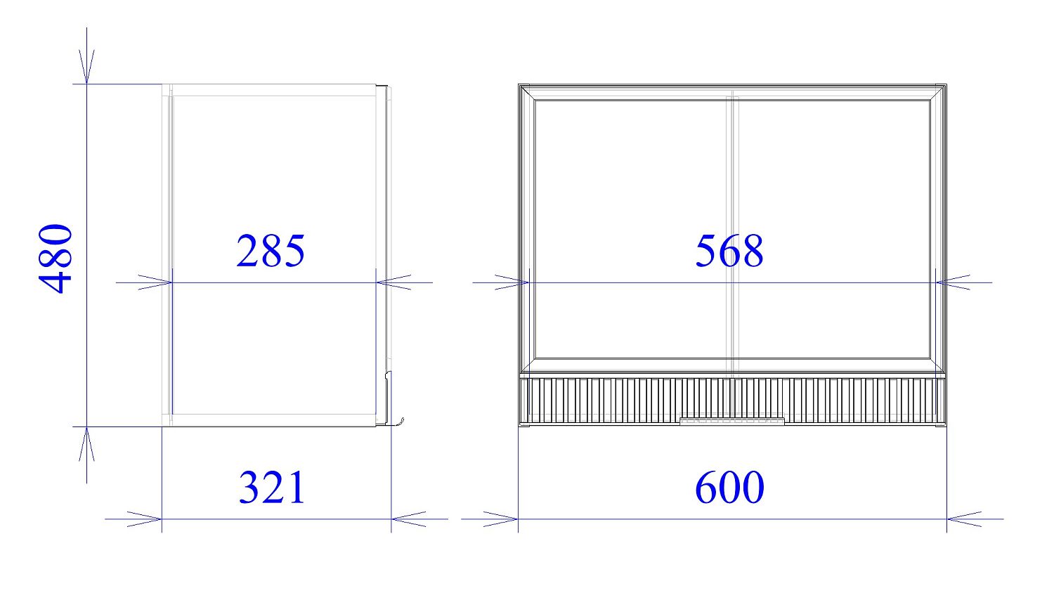 Шкаф под вытяжку ШВ-60 (480), Берта (600*321*480) Светлый Мокко, 22968