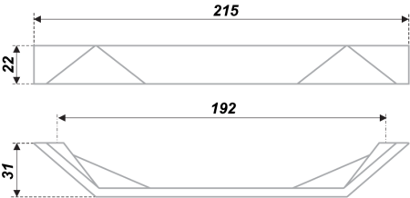 Мебельная ручка Хром, RS268CP.4/192