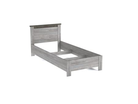 Кровать  900, Денвер (968*2077*860) Риббек серый, 11705