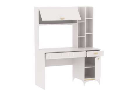 Стол письменный с надстройкой, Сиде Белый