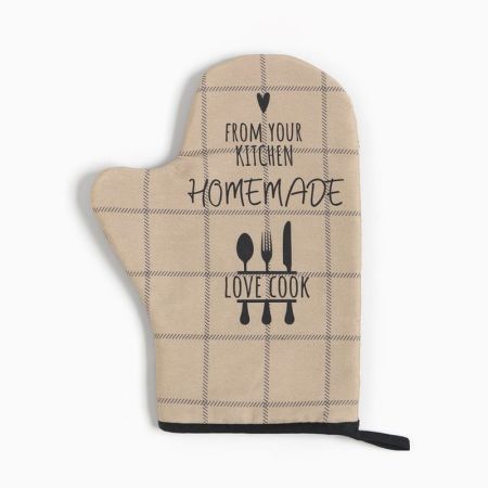 Набор кух. "Kitchen"  варежка-прихватка 20х28см, прихватка 19х19см Бежевый, 6535985