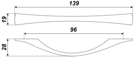 Мебельная ручка, RS034SC.4/96