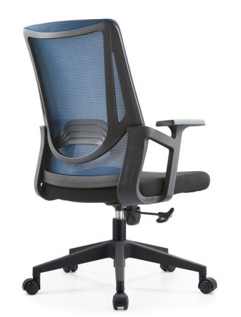 Кресло офисное,вращающееся LJ-2201В BLUE+BLACK  (610*500*1070), LJ-2201В BLUE+BLACK ИМП