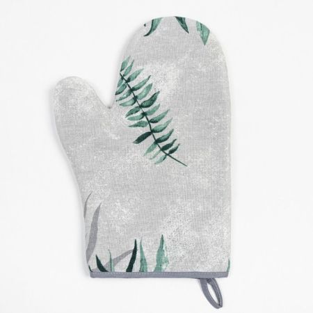 Варежка-прихватка "Доляна" Tropics  (20*27) Серый,Зеленый, 7587367