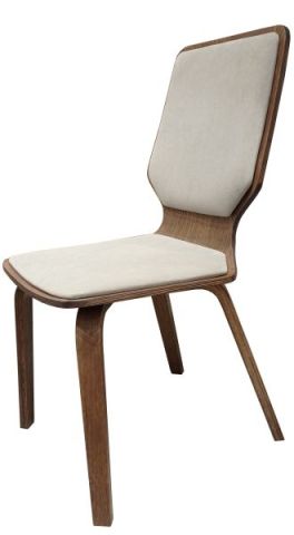 Стул Бертран ткань Твист 16 серыйкаркас Орех американский