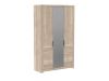 Шкаф 3-х дверный с комбинированными дверями(2), Юта (1370*519*2300) Дуб Мария