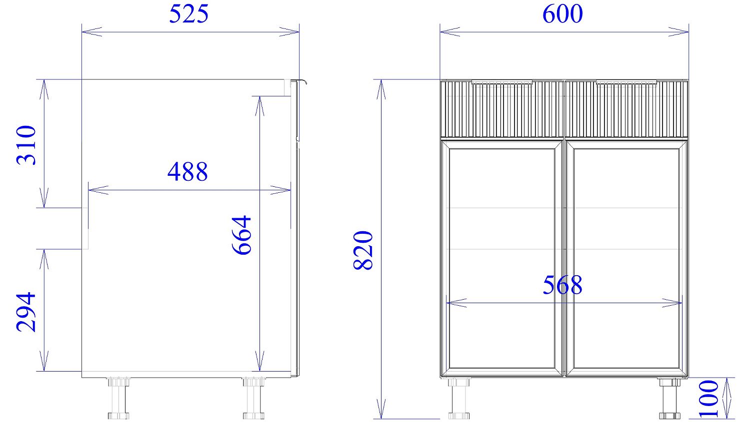 Стол под мойку СМ-60 2-х дверный, Берта (600*525*820) Светлый Мокко, 22919