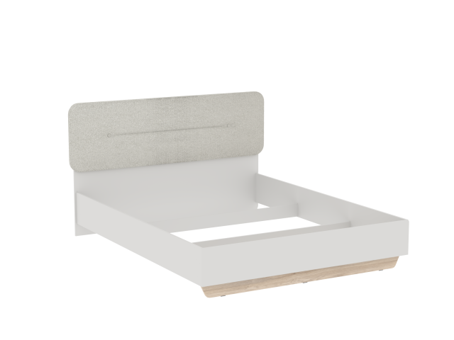 Кровать 1600 со светлой мягкой вставкой NEW, Аврора Дуб Мария/Кашемир