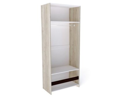 Шкаф 2-х дверный, Мале (916*544*2278) Дуб галифакс белый, 11211