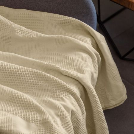 Плед VR  ЖАК26 льняной (150*190) Ваниль, 734329